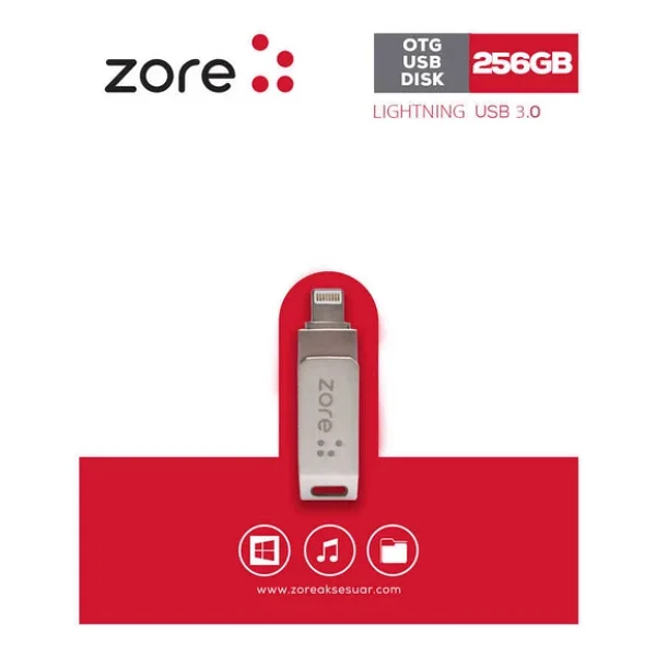 Zore 3.0 Lightning Metal Otg 256 GB - Görsel 2