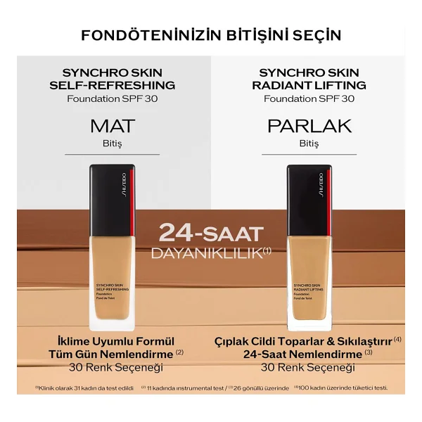 Shiseido Synchro Skin Radiant Lifting SPF 30 210 Birch 30 ml Likit Fondöten - Görsel 5