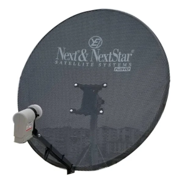 Next 80 Cm Delikli 0,6 Mm. Gri Renk Ofset Çanak Anten + Lnb - Görsel 3