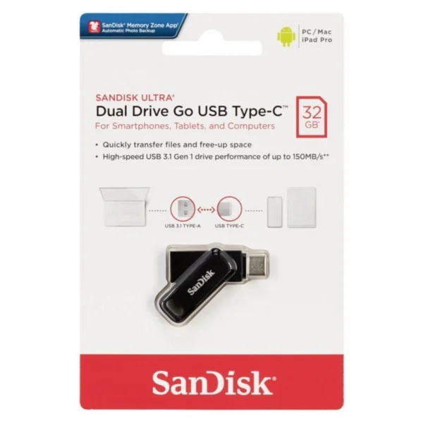 Sandisk Ultra Dual Drive Go Sdddc3-032g-G46 32 GB Flash Bellek - Görsel 3