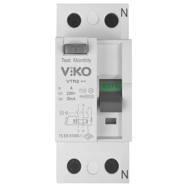 Viko Vtr2-4030 2x40 A 30 Ma Ac Tipi Kaçak Akım Rölesi - Görsel 6
