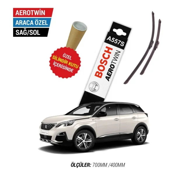 Peugeot 3008 Silecek Takımı 2017-2021 Bosch Aerotwin A557s - Görsel 5