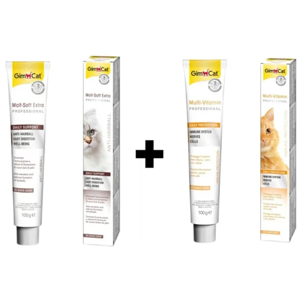 Gimcat Malt Soft Extra 100 Gr + Multi-Vitamin 100 Gr Kedi Macunu - Görsel 5