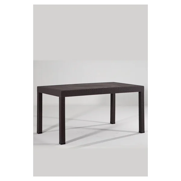 Sandalie Rattan 90x150 Camsız Kahve Masa - Bahçe&Balkon&Teras - Görsel 3