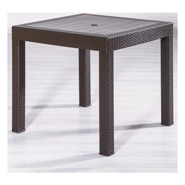 Sandalie Rattan 80x80 Camsız Kahve Masa - Bahçe&Balkon&Teras - Görsel 7