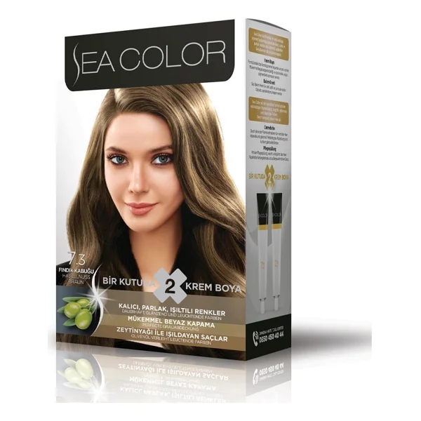 Sea Color 7.3 Fındık Kabuğu Saç Boyası - Görsel 5