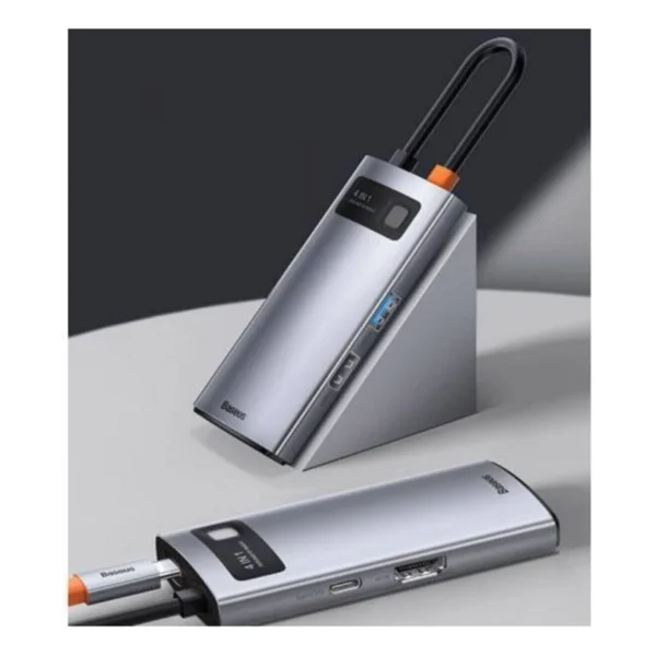 Baseus 4in1 Type-C Hub Hdmı USB 2.0 USB 3.0 USB Çoğaltıcı Görüntü Aktarım Kiti MacBook Laptop iPad - Görsel 4