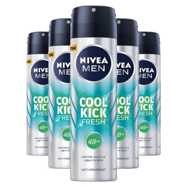 Nivea Men Cool Kick Fresh 150 Ml 5 Adet Erkek Deodorant - Görsel 4