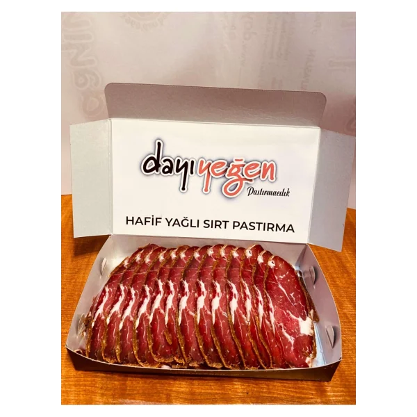 Dayı Yeğen 1 Kg Kayseri Hafif Yağlı Sırt Pastırma - Görsel 3