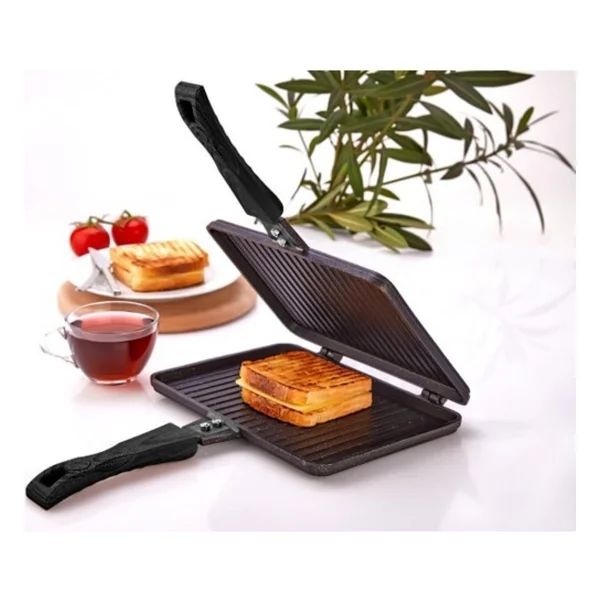 Polochef Tospik Granit Döküm Ocak Üstü Tost Makinesi - Görsel 3