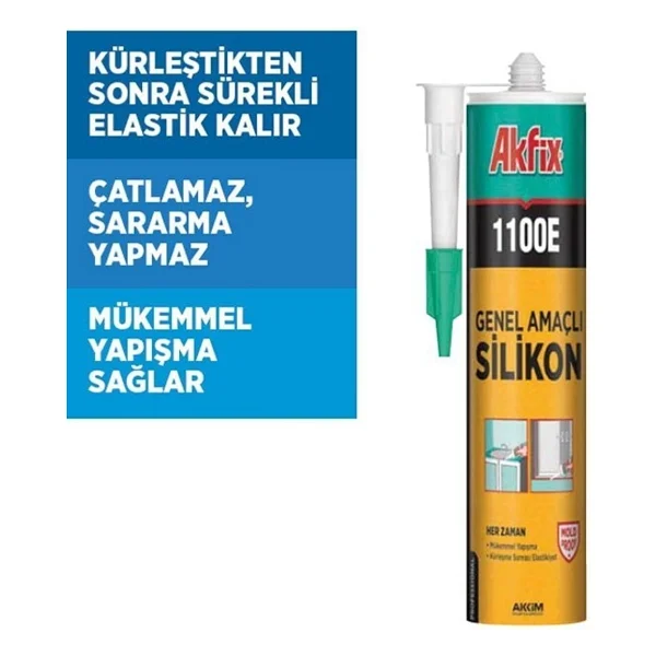 Akfix 1100e 280 Gr Genel Amaçlı Silikon - Görsel 5