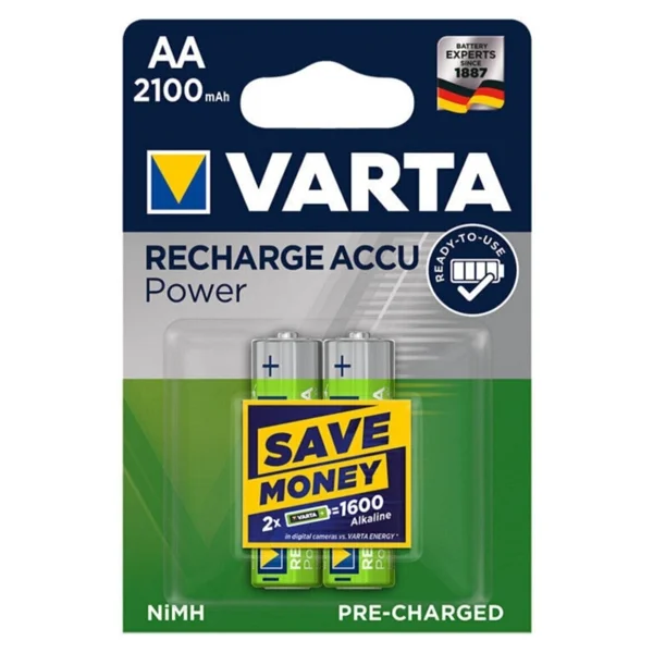 Varta 56706 2100 mAh 2'li Şarjlı Aa Kalem Pil - Görsel 6