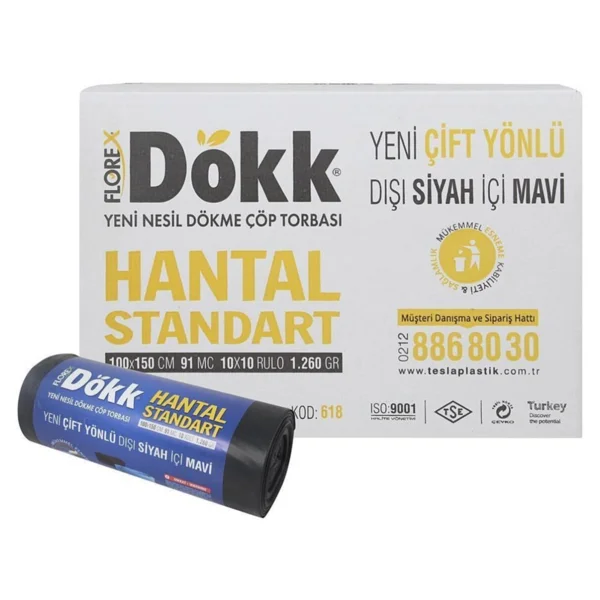 Florex Dökk Hantal Standart Boy Çöp Poşeti 10'lu 10 Adet - Görsel 5