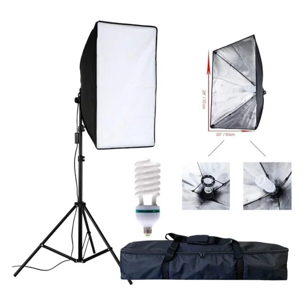 Soligor 50x70 Tek Duylu Softbox Sürekli Işık Seti 85w Ampullü - Görsel 3