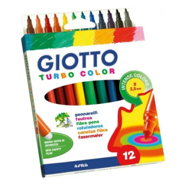 Giotto Turbo Color 12'li Keçeli Kalem Seti - Görsel 7