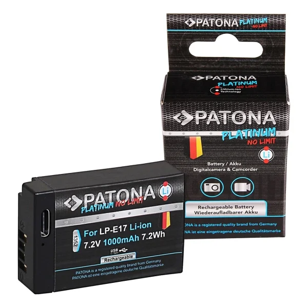 Patona Canon Lp-E17 1348 Platinum Batarya - Görsel 3