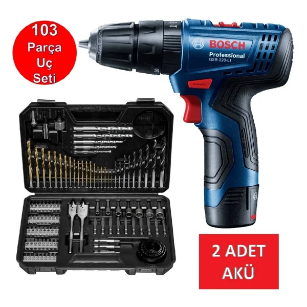 Bosch Darbeli Matkap Şarjlı Matkap Akülü Vidalama Matkap Ucu Vidalama Ucu Lokma Ucu Panç Set - Görsel 3