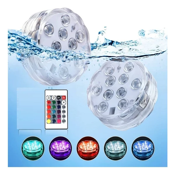 Kuzey Vip Havuz Işığı RGB Submersible LED Light Ip68 16 Colors Su Geçirmez RGB Kumandalı Renkli LED Işık - Görsel 3