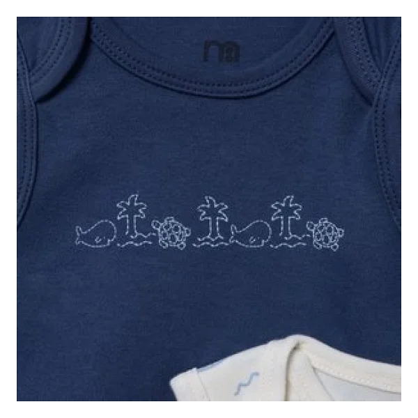 Mothercare Erkek Bebek 5li Body Hayvan Baskılı Çıtçıtlı Zarf Yaka Long Sleeve 3-6 Ay - Görsel 3