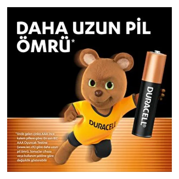 Duracell Lr03/Mn2400 4'lü Alkalin Aaa İnce Kalem Pil - Görsel 2