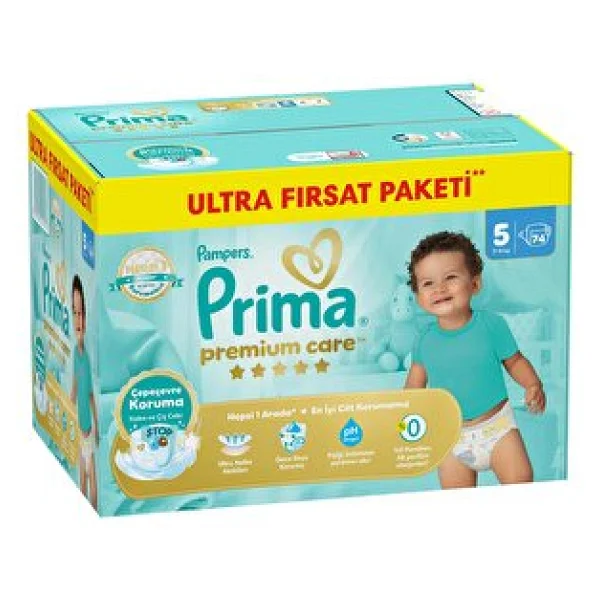 Prima Premium Care 5 Numara Junior 74'lü Bebek Bezi - Görsel 5