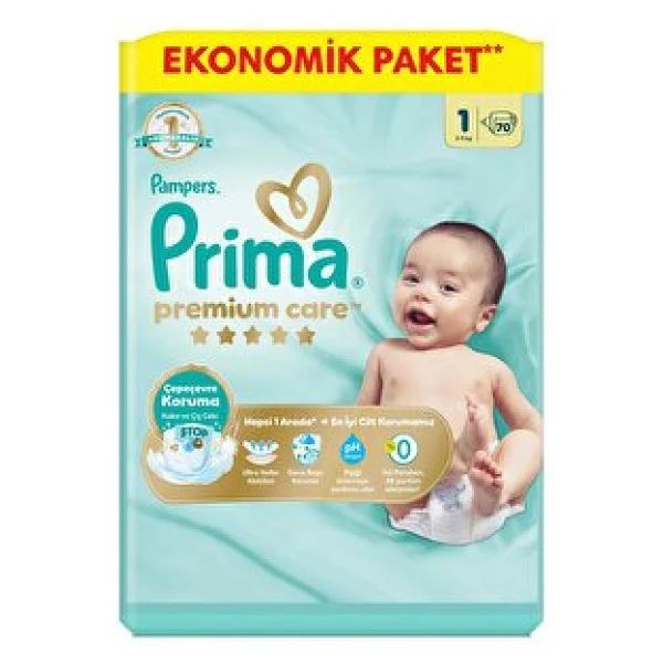 Prima Premium Care 1 Numara Yenidoğan 70'li Bebek Bezi - Görsel 3