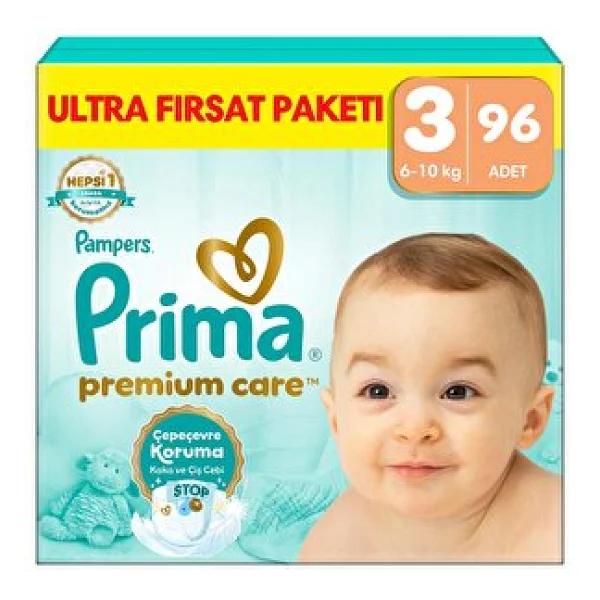 Prima Premium Care 3 Numara Midi 96'lı Bebek Bezi - Görsel 4