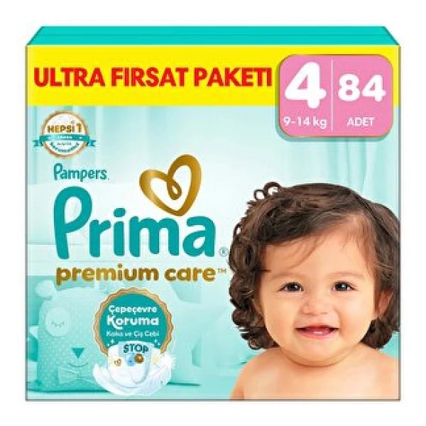 Prima Premium Care 4 Numara Maxi 84'lü Bebek Bezi - Görsel 4