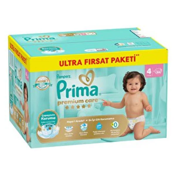 Prima Premium Care 4 Numara Maxi 84'lü Bebek Bezi - Görsel 5