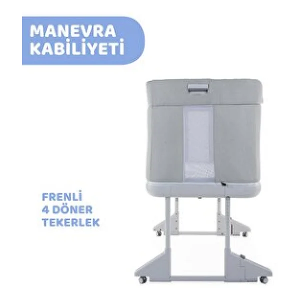 Chicco Next2me Forever Moon Grey Anne Yanı Beşik - Görsel 5
