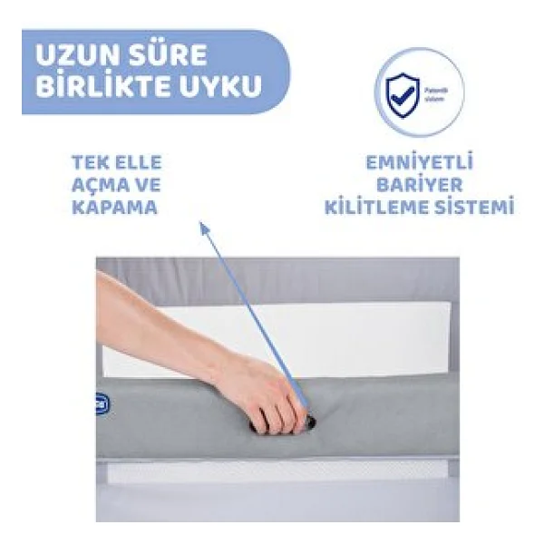 Chicco Next2me Forever Moon Grey Anne Yanı Beşik - Görsel 7