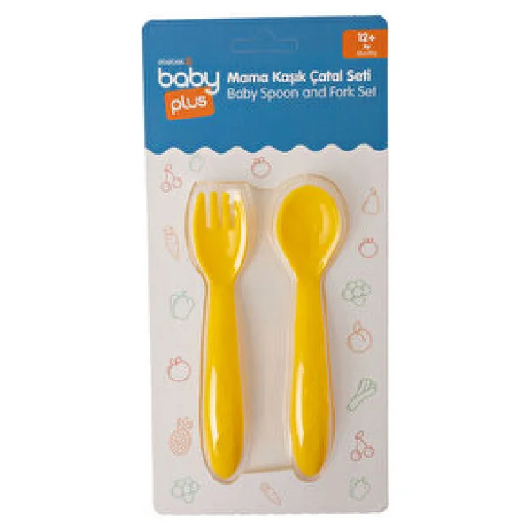 Baby Plus Bebek Mama Kaşık Çatal Seti - Görsel 8