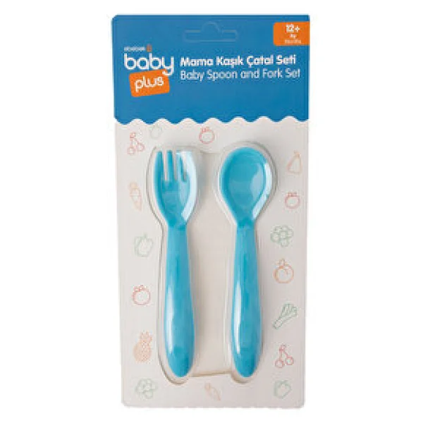 Baby Plus Bebek Mama Kaşık Çatal Seti - Görsel 9