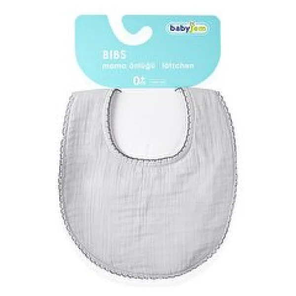 Babyjem 811 Bürümcük Müslin Gri Önlük - Görsel 6
