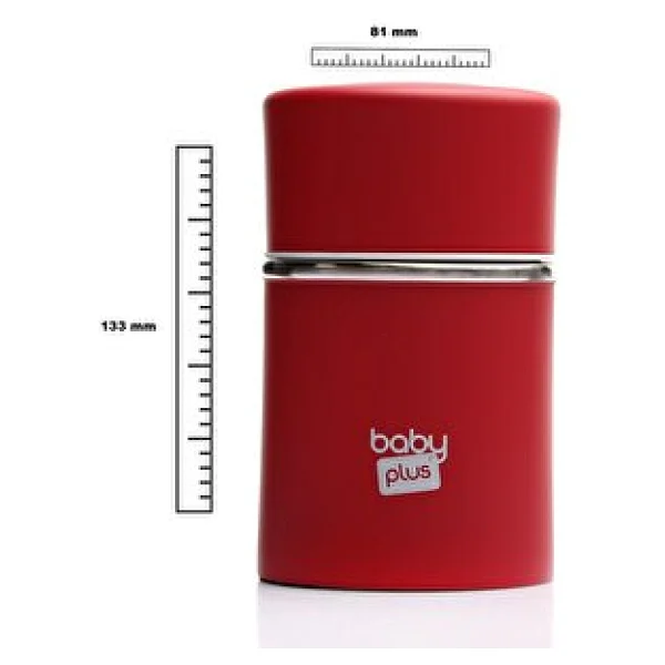 Baby Plus Kırmızı Paslanmaz Çelik Mama Termosu 260 Ml - Görsel 2