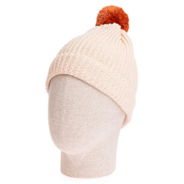 HelloBaby Unisex Ponponlu Bere Triko Ponpon Ekru Standart - Görsel 4