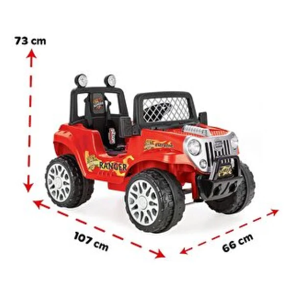 Pilsan Ranger 05-107 Kırmızı 12 V Uzaktan Kumandalı Akülü Araba - Görsel 3