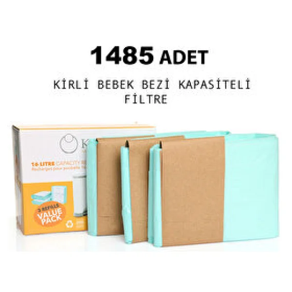 Korbell 1485'li Kirli Bebek Bezi Çöp Poşeti - Görsel 2