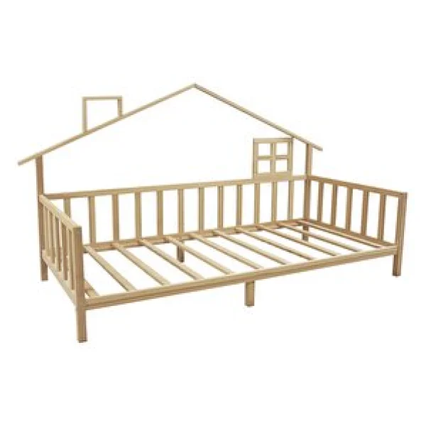 Baby Plus Arkası Çatılı 90x190 Cm Montessori Karyola - Görsel 6