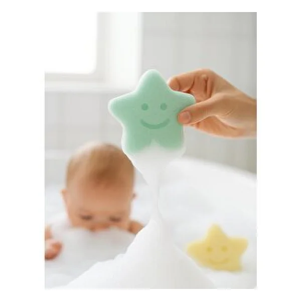 Baby Plus Yıldız Şekilli Konjac 2'li Banyo Süngeri - Görsel 5