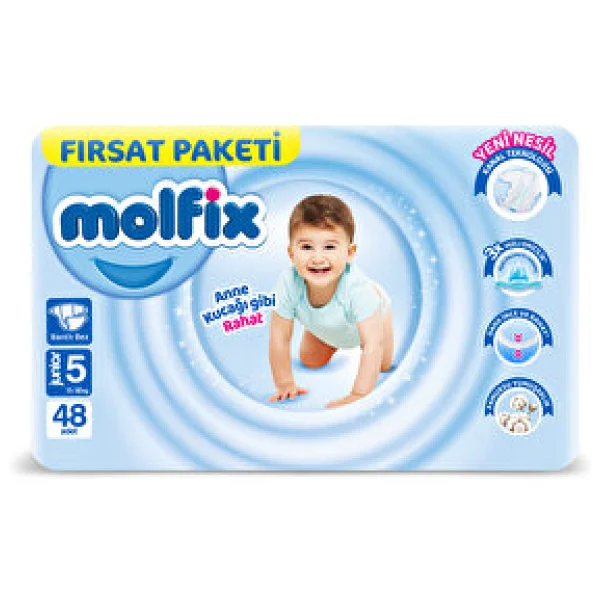 Molfix 5 Numara Junior 48'li Bebek Bezi - Görsel 3
