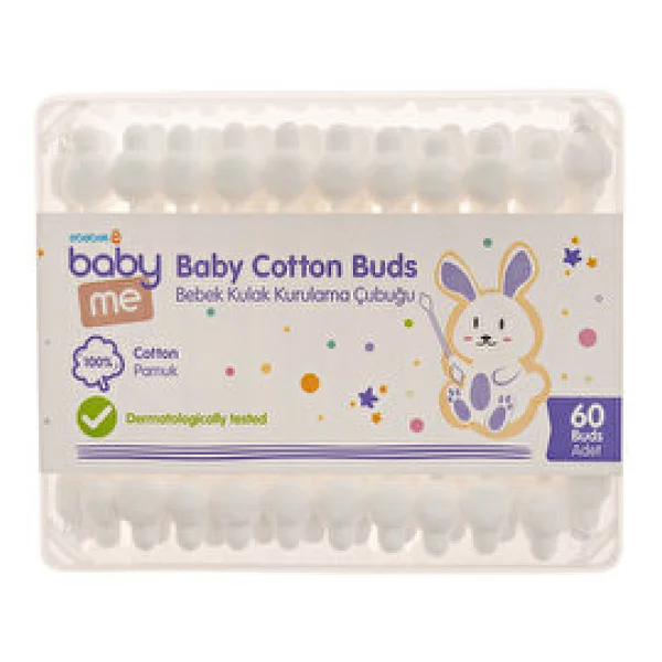 Baby&Me Bebek Kulak Kurulama Çubuğu 60 Adet - Görsel 2