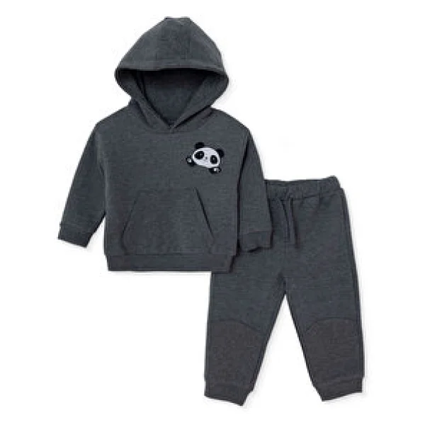HelloBaby Erkek Bebek Eşofman Takımı Ayı Baskılı Kapüşonlu Long Sleeve Lastikli 4 - 5 Yaş - Görsel 2