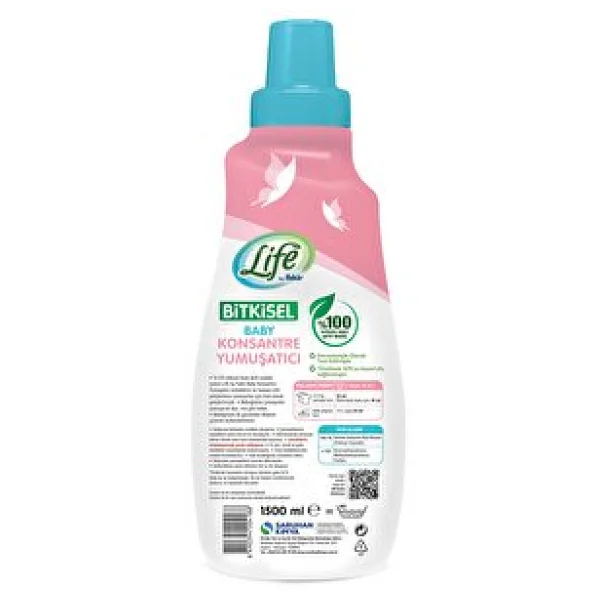 Life By Fakir Baby Bitkisel Konsantre Bebek Çamaşır Yumuşatıcı 1500 Ml - Görsel 4