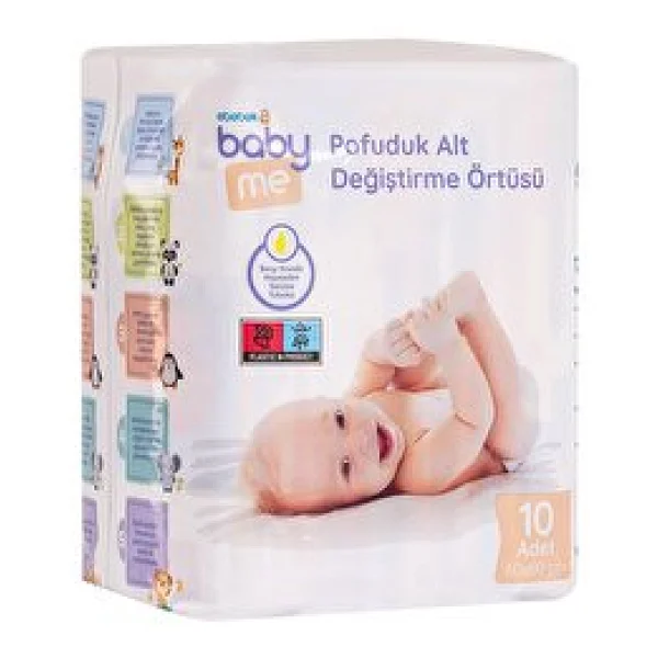 Baby&Me Pofuduk 60x60 Cm 10'lu Bebek Bakım Örtüsü - Görsel 2