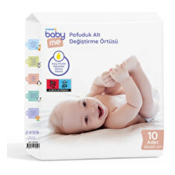 Baby&Me Pofuduk 60x60 Cm 10'lu Bebek Bakım Örtüsü - Görsel 5