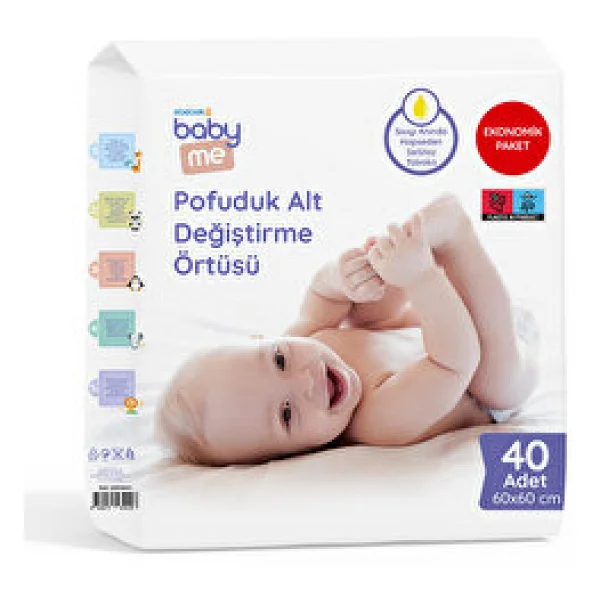 Baby&Me Pofuduk 60x60 Cm 40'lı Bebek Bakım Örtüsü - Görsel 6