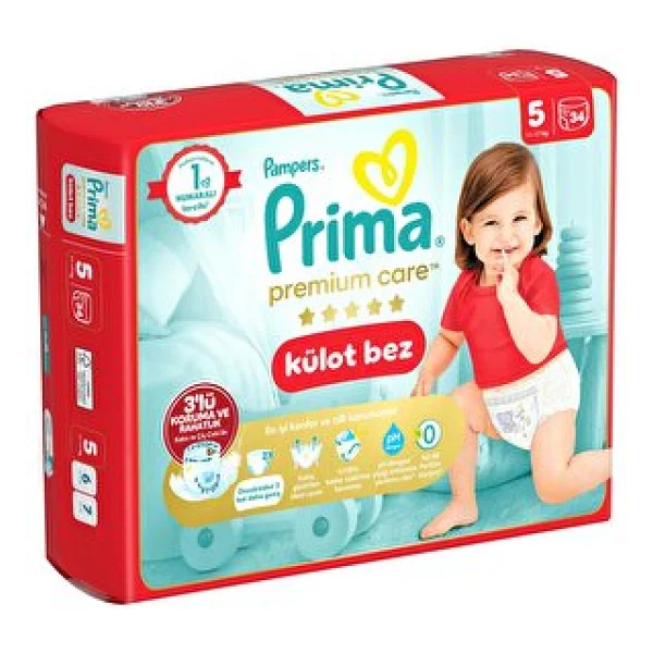 Prima Premium Care 5 Numara Junior 34'lü Külot Bez - Görsel 2