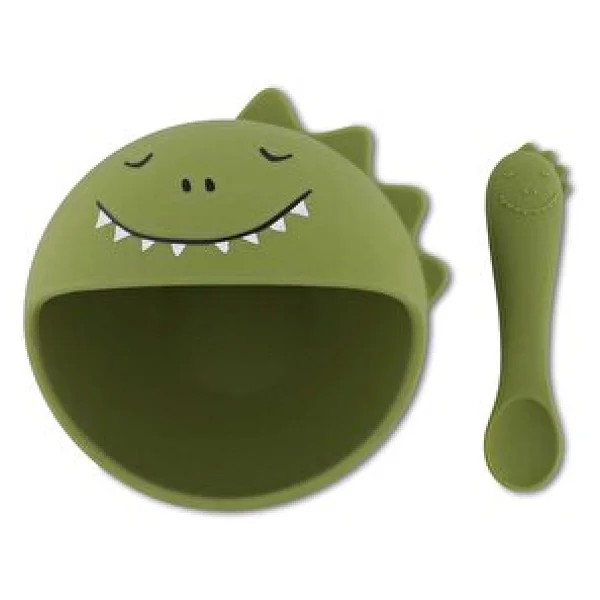 Trixie Mr. Dino Silikon Bebek Mama Seti - Görsel 2