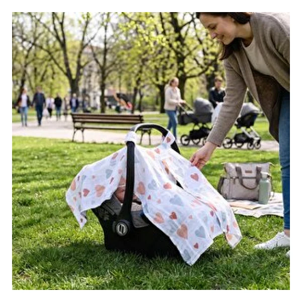 Baby Plus Müslin Ana Kucağı Örtüsü - Görsel 2